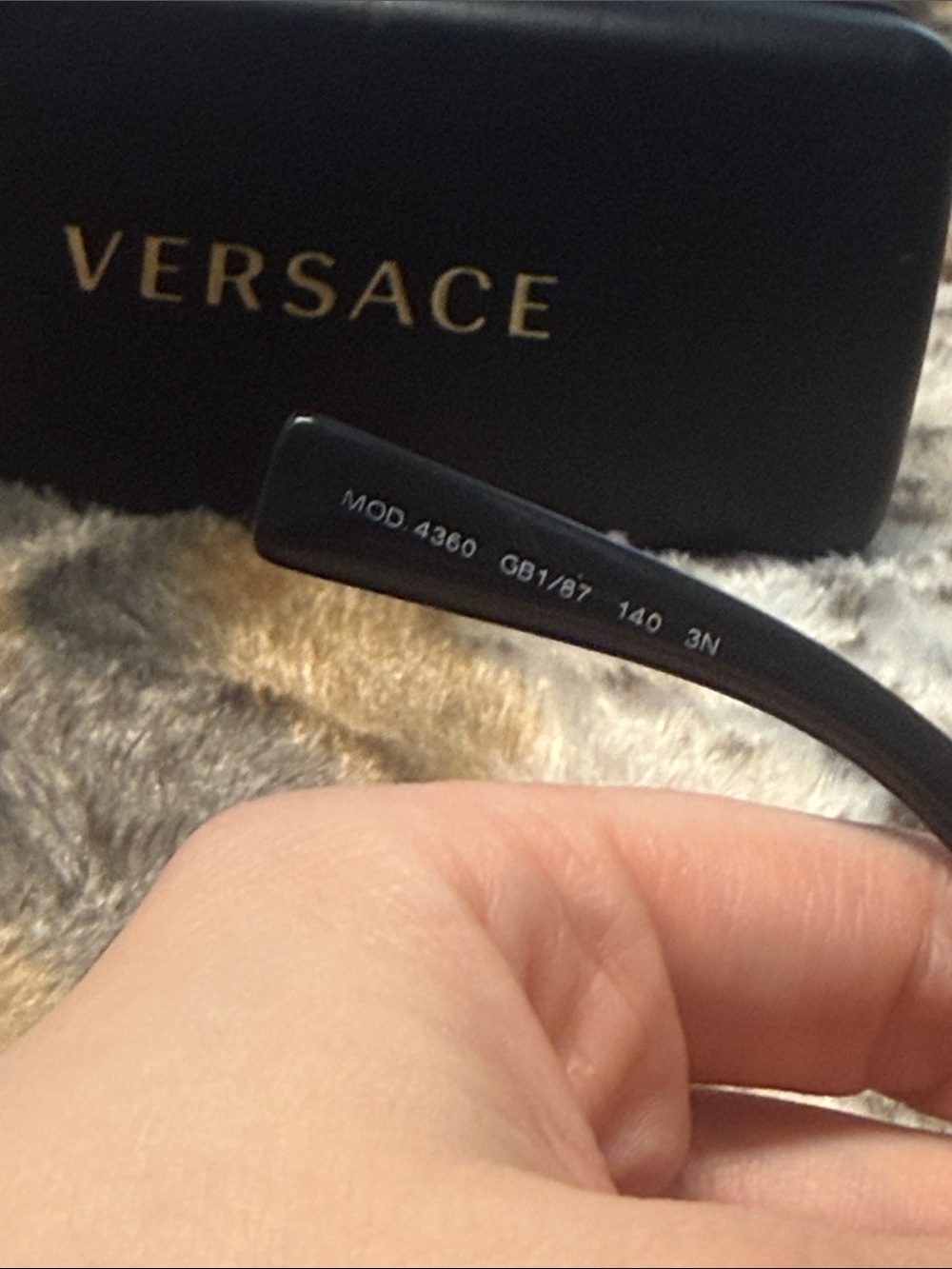 Versace Black Men’s Shield Sunglasses with Gold Medusa Accent - Picture 4 of 5